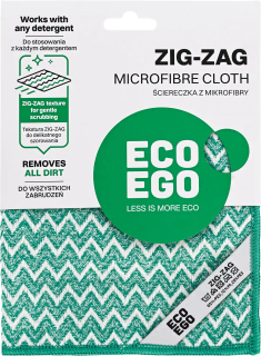 York Zig Zag Kuchyňská utěrka z mikrovlákna zelená 35x35 cm