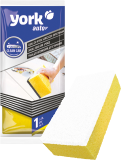 York 3012030 Oboustranná houba na auto žlutá 