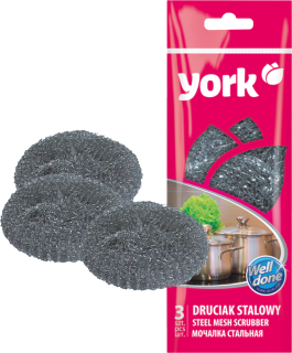 York 4003010 Drátěnka na nádobí černá 3 ks