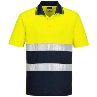 Portwest S175 Hi-Vis polo triko Black/Yellow