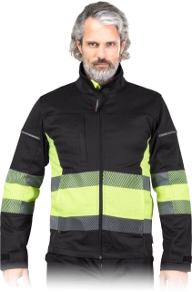 Reis BAX BY elastická mikina černá/žlutá