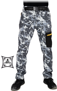Leber&Hollman ORKAN softshell kalhoty Camo/Grey 46-62