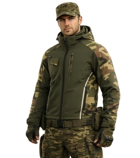 Sara Plus Standard Softshell bunda Green/Camo M-2XL