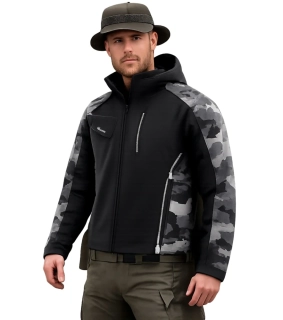 Sara Plus Standard Softshell bunda Grey/Camo M-2XL