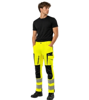 Sara Drago Comfort 2-WAY Stretch kalhoty HI-VIS Yellow/Black 50-60