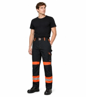 Art Mas Classic VIS kalhoty Black/Orange 48-60