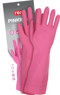 Reis RPINKROLL latexové rukavice růžové S-L
