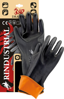 Reis RINDUSTRIAL pryžové rukavice černé 11