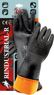 Reis RINDUSTRIALS-R BP latexové rukavice černé 11/35