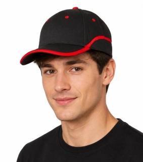 Lionyx ALEX Baseballová Kšiltovka Black/Red