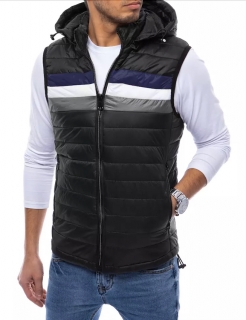 Pánská prošívaná vesta černá Dstreet TX4032 S