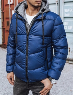 Pánská bunda prošívaná zimní modrá Dstreet TX3827 XXL